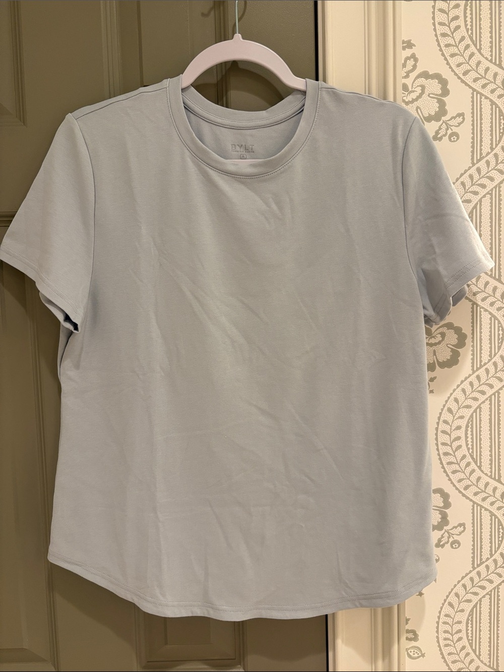 BYLT Basics Light Blue Women's Short Sleeve Crew Tee
